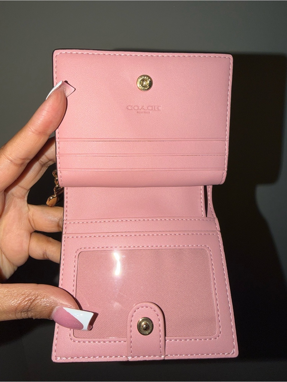 Coach Powder Pink Snap Wallet - Picture 4 of 6